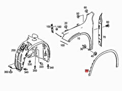 Front Left Wheel Arch (EYEBROW) 1568852322 Compatible With MERCEDES-BENZ GLA-CLASS (X156) 2014-2019 Tag-EY-17