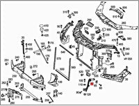 Front Bumper Brackets Left 1666263631 & Right 1666263731 Compatible With ML/GL/GLS/GLE Class W166 (2012-2019) Tag No.603