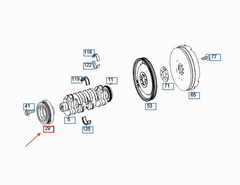 Belt Pulley VD1219 Compatible with MERCEDES-BENZ C-CLASS (W205), CLS (C218), GLC (X253), GLE (W166) (CONTINENTAL)