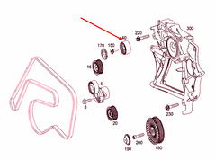 Belt Idler Pulley 6512000770 Compatible with MERCEDES-BENZ