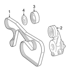 Belt Idler Pulley 6422000970 Compatible with MERCEDES-BENZ CLS (C218) & GL-CLASS (X166) & GLC (X253) & GLE (W166) Tag No.7
