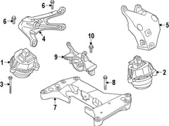 Automatic Transmission Mount 22326862577 Compatible With BMW 5 Series G30, F90 & 6 Gran Turismo G32