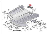 Hood Air Vent Grille Cover Set Left 1648804305 & Right 1648804405 Compatible With MERCEDES BENZ M-CLASS W164 & GL-CLASS W164