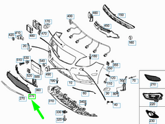 Front Bumper Grill 1178800624 Compatible With Mercedes-Benz CLA-CLASS W117 (2012-2015) Tag No.141