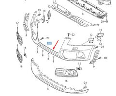 Black Front Bumper 8R0807065C 8RO807065C Compatible With AUDI Q5 (8RB)