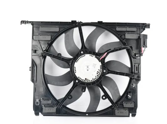 Engine Radiator Cooling Fan Assembly 17427599494 17427647652 17428509742 Compatible With BMW 5 Series (F10) & 5 Gran Turismo (F07) & 7 Series (F01, F02, F03, F04)