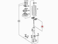 Front (Left & Right Same) Air Suspension Shock Absorber With Spring 2033205330 Compatible With MERCEDES-BENZ C-CLASS W203