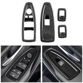 Carbon Fiber Front Armrest With Window Switch Cover Panel Set 51427289346 51427283835 51429208106 Compatible With BMW 3 Series F30