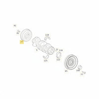 Belt Pulley VD1222 6510350112 Compatible with MERCEDES-BENZ A-CLASS (W176), B-CLASS Sports Tourer (W246, W242), CLA Coupe (C117), GLA-CLASS (X156) (CONTINENTAL)