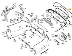Rear Bumper Chrome 2138850321 Compatible With MERCEDES BENZ E-CLASS W213 2017-2020 Tag No.118