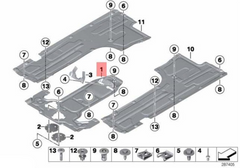 Underfloor Coating Center Engine Splash Shield 51757185027 Compatible With BMW For 5 6 7 Series F07 (2008-17)