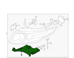 Headlight Bracket Right LR025744 & Left LR044484 Compatible With Land Rover Range Rover Evoque - L538 (2012-2019) Tag No.3153