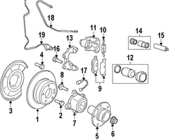 Rear Brake Pad Wear Sensor 34356789505 34356780699 Compatible With BMW X5 E70 & X6 E71 E72