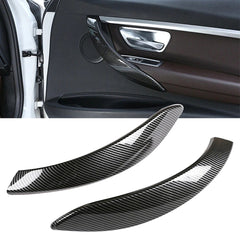 Carbon Inner Door Handle Outer Cover (Without Leather Set Of 4) Compatible With BMW 3 Series F30