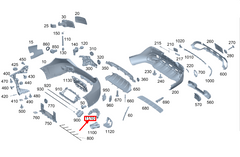 Rear Right Eyebrow 2548859502 Compatible With Mercedes-Benz GLC-CLASS W254 (2020-2025) Tag No.110