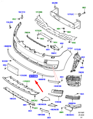 Front Bumper Chrome LR098541 Compatible With Land Rover Range Rover Vogue - L405 (2018-2022) Tag No.13