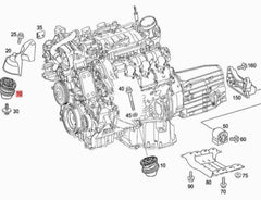 Engine Mounting Left 2112400517 Right 2112403017 Compatible With MERCEDES-BENZ C-CLASS (W203) & C-CLASS Coupe (CL203) & CLS (C219)