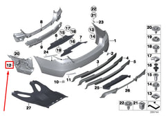 Rear Bumper Cover Mount Left 51127184767 & Right 51127184768 Compatible With BMW 5 (F10) (2011-2015) Tag No.1602