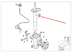 Front (Left & Right Same) Shock Absorber (ALLUMNIUM) 31326764458 Compatible With BMW 5 Series (E60) (1PCS)