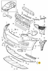 Front Bumper Lower Air Deflector Spoiler 95850506100 Compatible With PORSCHE CAYENNE 2011-2014 Tag No.152