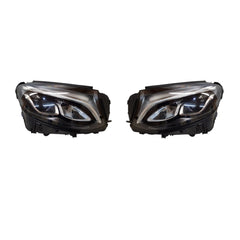 Headlight Headlamp Left A2539060901 & Right A2539061001 (Single Lens) (Without Blaster) Compatible With MERCEDES-BENZ GLC (X253) 2016-2019 Tag No.115