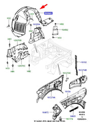 Front Fender Linning Right LR019146 Compatible With Land Rover Range Rover Vogue - L322 (2010-2013) Tag No.24