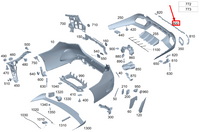 Rear Bumper Chrome 2068856203 Compatible With Mercedes-Benz C-CLASS W206 (2022-2025) Tag No.272