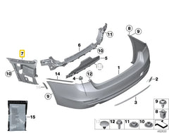 Rear Bumper Bracket Left 51127384465 & Right 51127384466 Compatible With BMW 3 Series (F30) 2012-2018