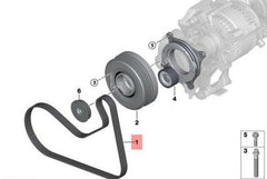 Multi Rib Belt 6PK1165 11288646475 Compatible With BMW 3 (F30, F80), 3 Gran Turismo (F34) (CONTINENTAL)