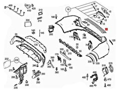 Rear Trunk Chrome 1668853374 Compatible With MERCEDES-BENZ GL-CLASS (X166) Tag No.235