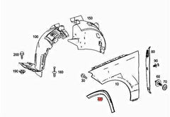 Front Left Wheel Arch (EYEBROW) A2928856522 2928856522 Compatible With MERCEDES BENZ GLE W292 2015-2018 Tag No.61