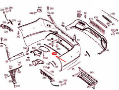 Rear Bumper Chrome 2228853100 Compatible With MERCEDES BENZ S-CLASS W222 2018-2020 Tag No.133