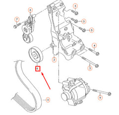 Belt Idler Pulley 06B903341B Compatible with AUDI & VOLKSWAGEN Tag no : 10