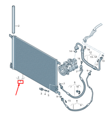 AC Condenser 4M0816421B Compatible with AUDI Q7 (4MB, 4MG, 4MQ) & Q8 (4MN, 4MT)