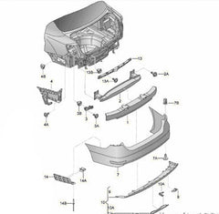 Rear Bumper Bracket 5C6805863 Compatible With Wolkswagen For JETTA Tag No.289