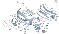 Front Bumper Bracket Left 2068856901 & Right 2068857001 Compatible With Mercedes-Benz C-CLASS W206 (2022-2025) Tag No.806