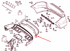 Rear Bumper Chrome Chromium Trim Spoiler Diffuser 1668852374 Compatible With MERCEDES BENZ GL-CLASS W166 & M-CLASS W166 2015-2018 Tag No.132