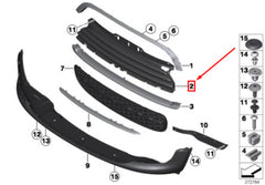 Front Grille Center Chrome 51117317264 51112752364 Compatible With Mini Cooper S (R56) Tag No.1