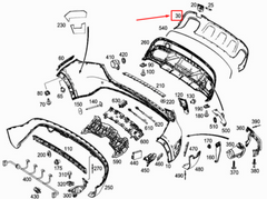 Rear Bumper Chrome 1568851400 Compatible With Mercedes-Benz GLA-CLASS W156 (2017-2020) Tag No.258