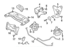 Rear Engine Transmission Mount 22316770289 22316761094 Compatible With BMW 5 Series F10 & 7 Series F01, F02, F03, F04