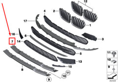 Front Bumper Center Chrome 51112991406 Compatible With BMW X1 (E84) (2013-2015) Tag No.51