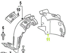 Front Left Fender Liner 1668847622 Compatible With Mercedes Benz GLS W166