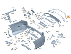 Rear Bumper Chrome 2058853903 Compatible With Mercedes-Benz C-CLASS W205 (2019-2022) Tag No.261