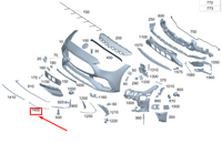 Front Bumper Chrome Left 2068854102 & Right 2068854202 Compatible With Mercedes-Benz C-CLASS W206 (2022-2025) Tag No.269