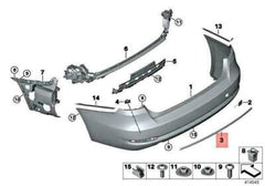 Rear Bumper Chrome 51127308843 Compatible With BMW 3 Series F34 GT Tag No.81