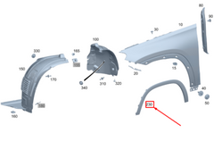 Front Left Wheel Eyebrow 1678850700 A1678850700 Compatible With Mercedes Benz GLS-Class (W167) (2020-2024) Tag No.163