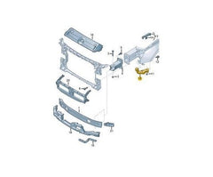Front Bumper Bracket Left 8WD807283 & Right 8WD807284 Compatible With AUDI A4 8W (2016-2019) Tag No.26
