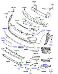 Front Bumper Chrome Compatible With Land Rover Range Rover Vogue - L405 (2018-2022)