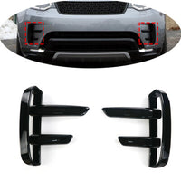 Front Bumper Grille Fog Lamp Strip (Glossy Black) Right LR142429 & Left LR142430 Compatible With Land Rover Discovery 5 L462 (2020)