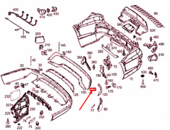 Rear Bumper Chrome 1668851274 Compatible With MERCEDES-BENZ GL-CLASS W166 & M-CLASS (W166) 2015-2016